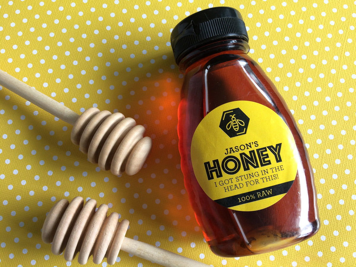 Custom Bee Bold Honey Bottle Labels | CanningCrafts.com
