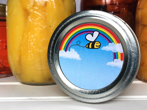 Bee Happy Canning Labels | CanningCrafts.com
