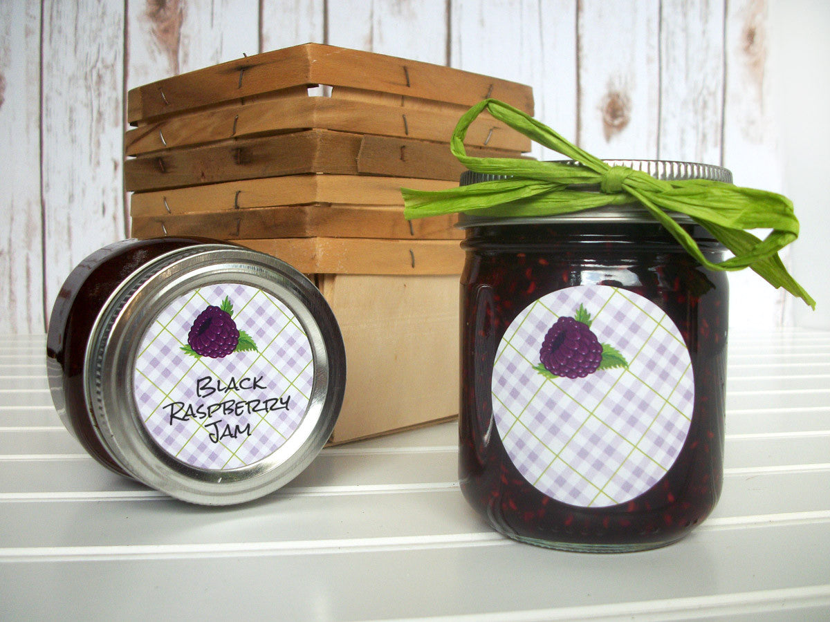 Black Raspberry Jam Jar Labels | CanningCrafts.com