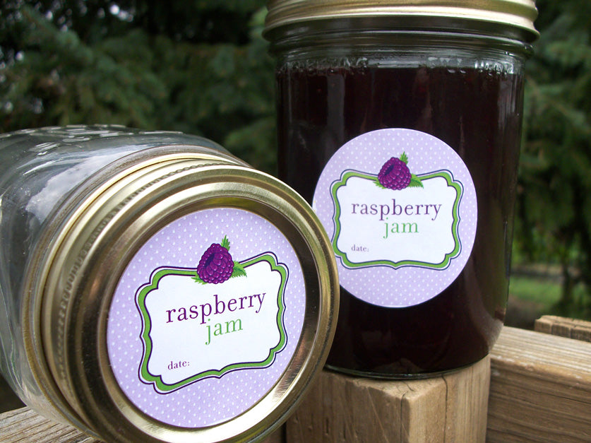 Black Raspberry Jam Canning Jar Labels | CanningCrafts.com
