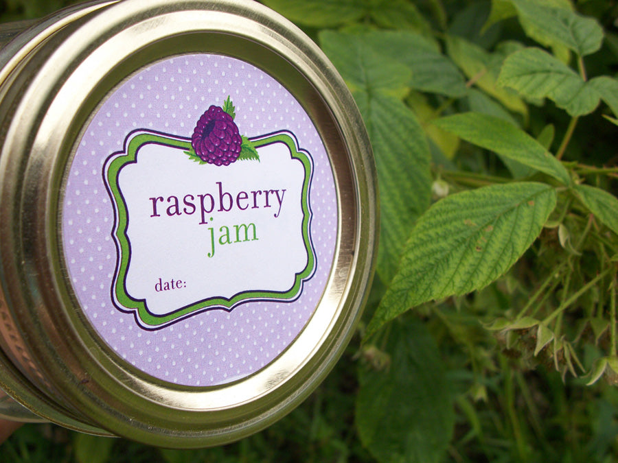 Jam Label Raspberry Jam Cute Black Raspberry Jam Canning Labels, mason jar labels for jam ...
