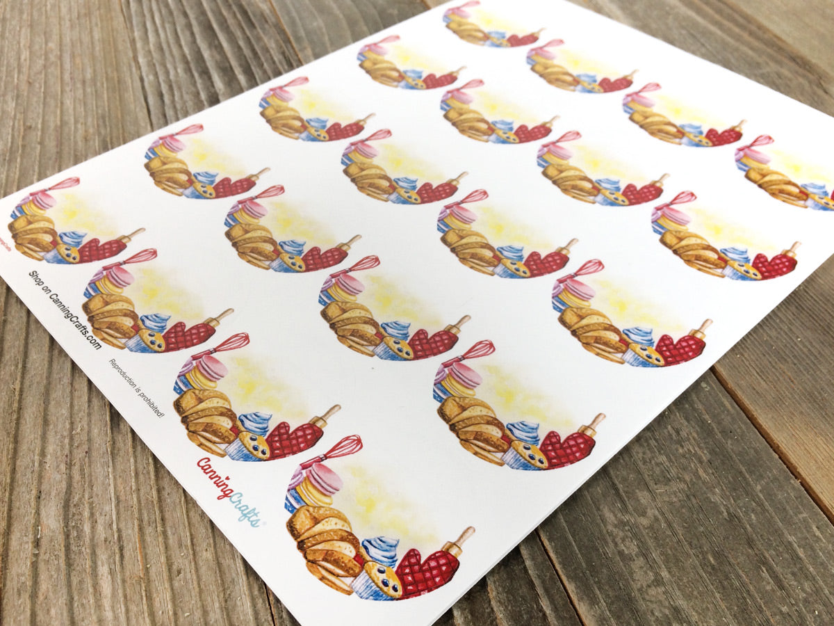 Watercolor Kitchen & Baked Goods Labels | CanningCrafts.com