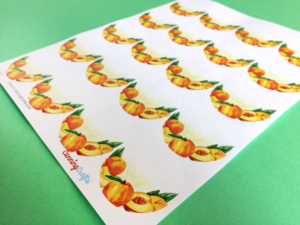 Watercolor Peach Canning Labels | CanningCrafts.com