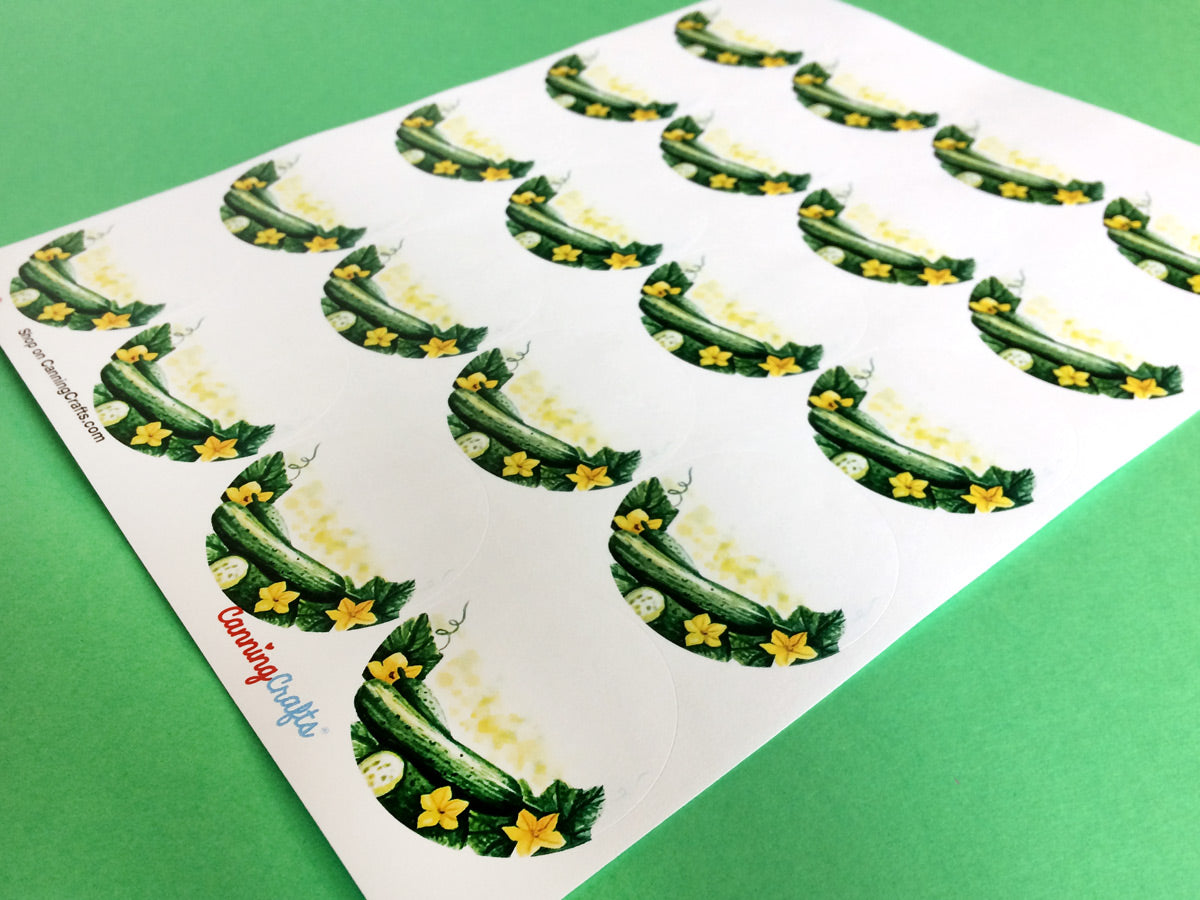 Watercolor Pickle Canning Labels for dill, sweet, bread & butter, or relish | CanningCrafts.com