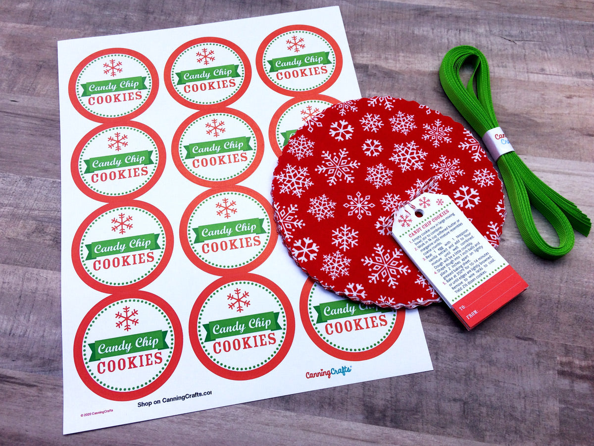 custom-christmas-cookie-mix-in-a-jar-decorations-with-your-recipe-canningcrafts for Free Printable Christmas Mason Jar Labels Template Custom Christmas Cookie Mix in a Jar Decorations with YOUR recipe – CanningCrafts for Free Printable Christmas Mason Jar Labels Template