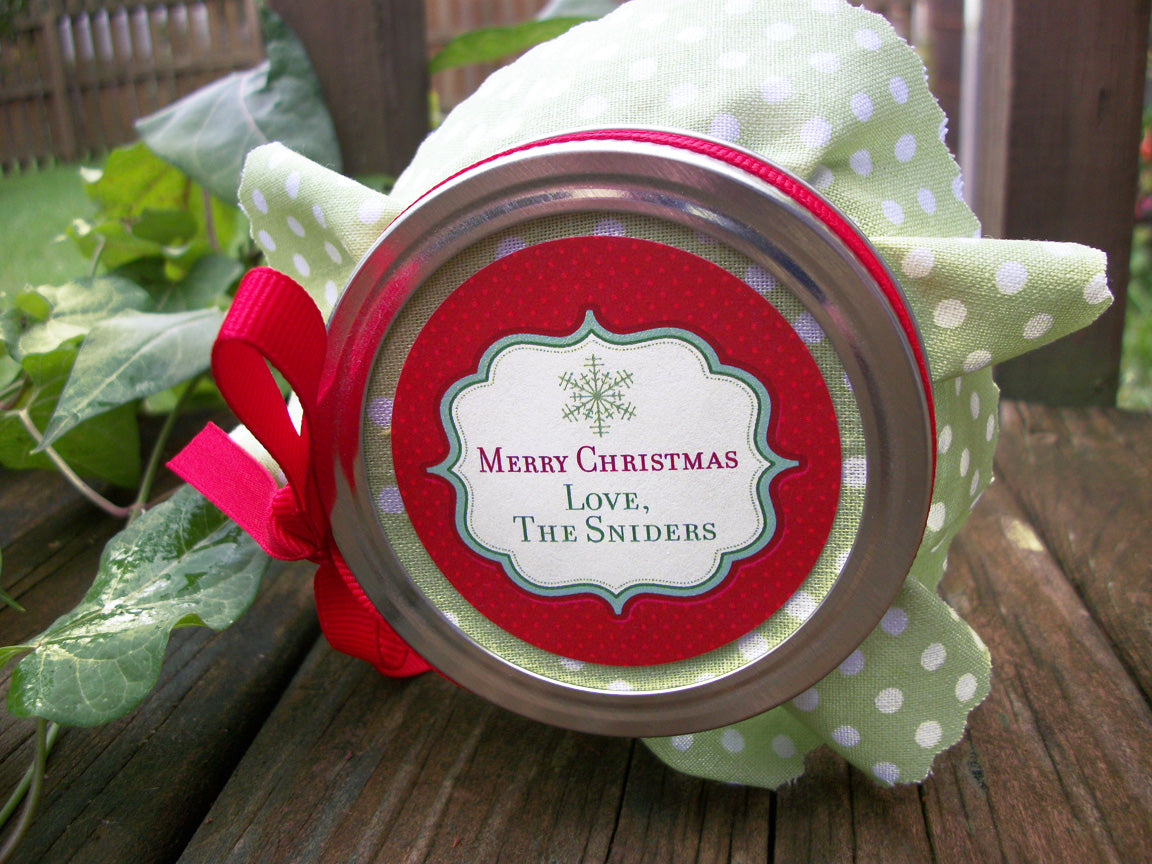 Custom Red Christmas Canning Labels | CanningCrafts.com