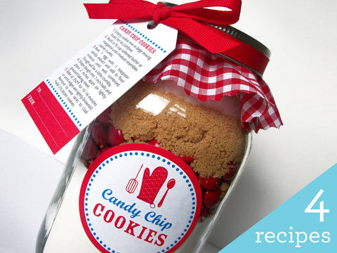 DIY Cookie Mason Jar Kit, 4 recipes to choose from | CanningCrafts.com
