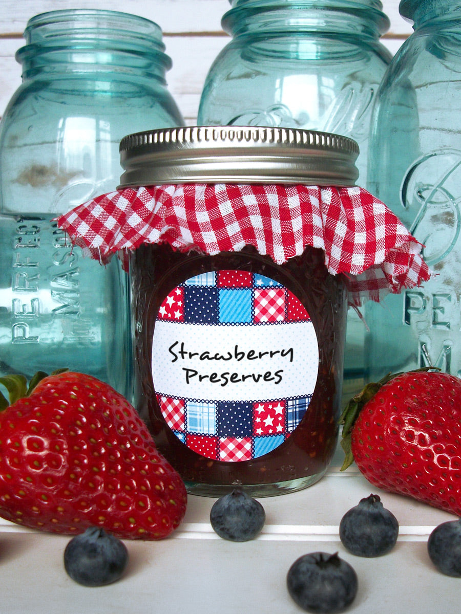 Country Quilt Jam & Jelly Jar Canning Labels | CanningCrafts.com