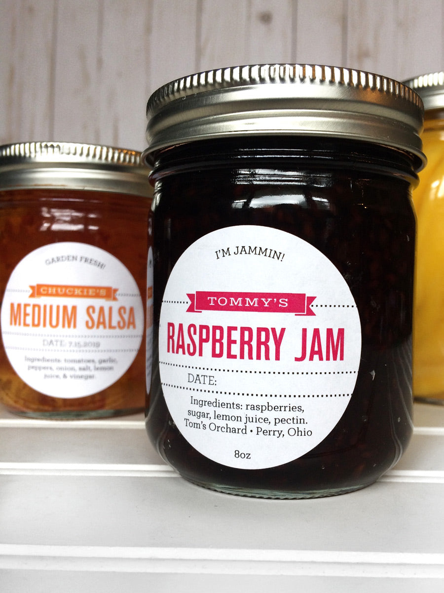 Custom Foodie's Delight Jam Jar Labels for home canning food in jars | CanningCrafts.com