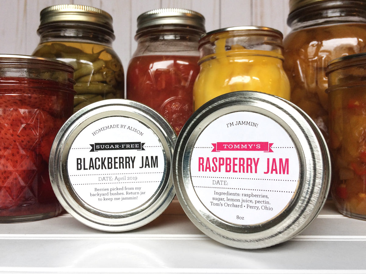 Custom Foodie's Delight Jam Jar Labels | CanningCrafts.com