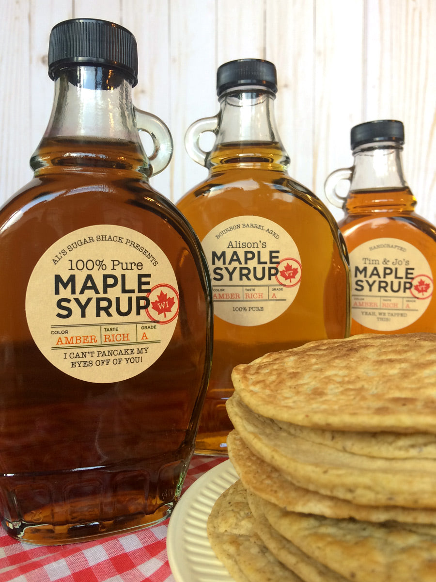 Custom Just the Facts Maple Syrup Bottle Labels | CanningCrafts.com