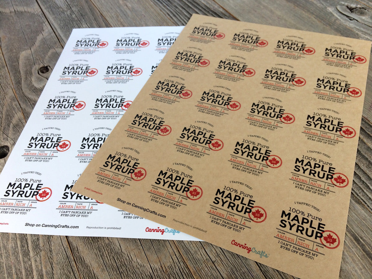 Label Maple Custom Just the Facts Maple Syrup Labels for maple sugarers & hobbyist ...