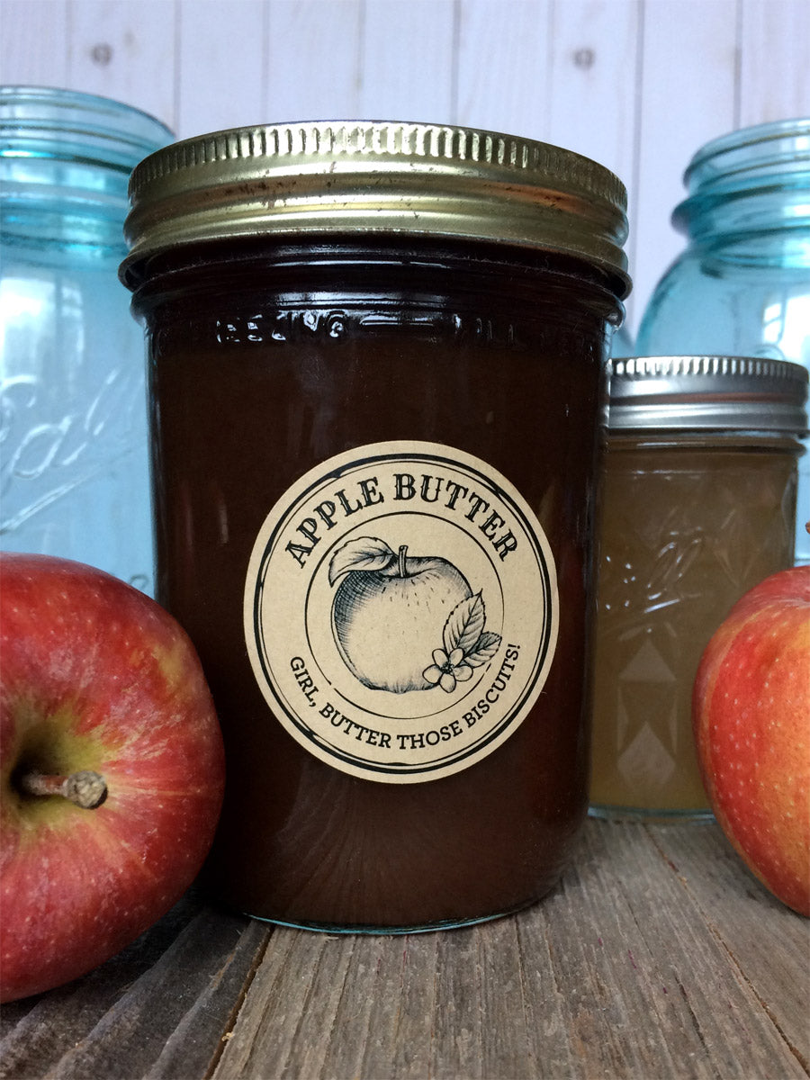 Custom Kraft Apothecary Apple Butter Canning Labels | CanningCrafts.com