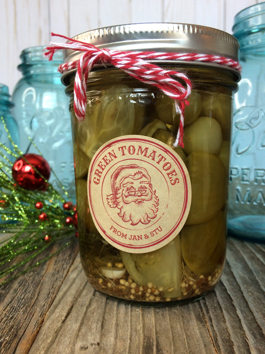 Canning Rings Santa Custom Kraft Apothecary Santa Christmas Canning Labels jam jar sticker ...