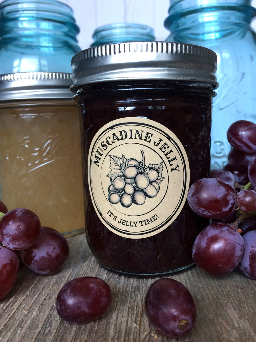 Custom Kraft Apothecary Grape Jelly Canning Labels | CanningCrafts.com