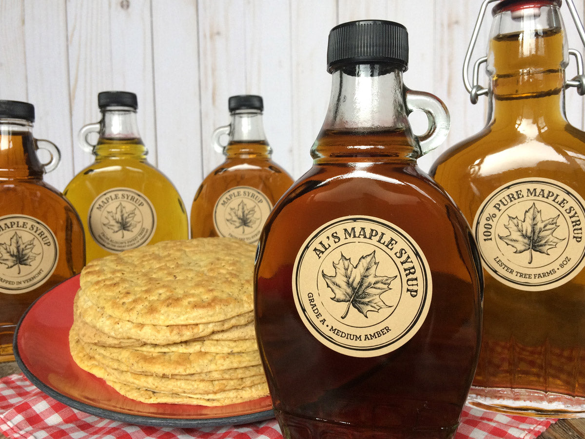 Custom Kraft Apothecary Maple Syrup Bottle Labels | CanningCrafts.com