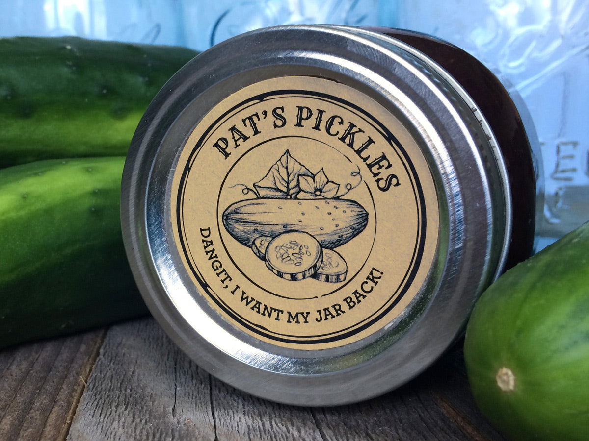 Custom Kraft Apothecary Pickle Canning Labels | CanningCrafts.com