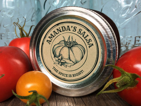 Custom Kraft Apothecary Tomato Canning Labels | CanningCrafts.com