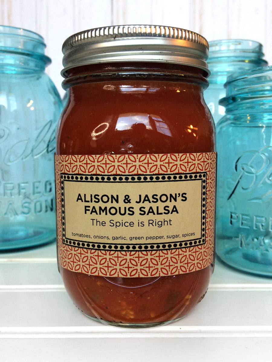 Custom Kraft Market Blend Rectangle Canning Labels for salsa jars | CanningCrafts.com