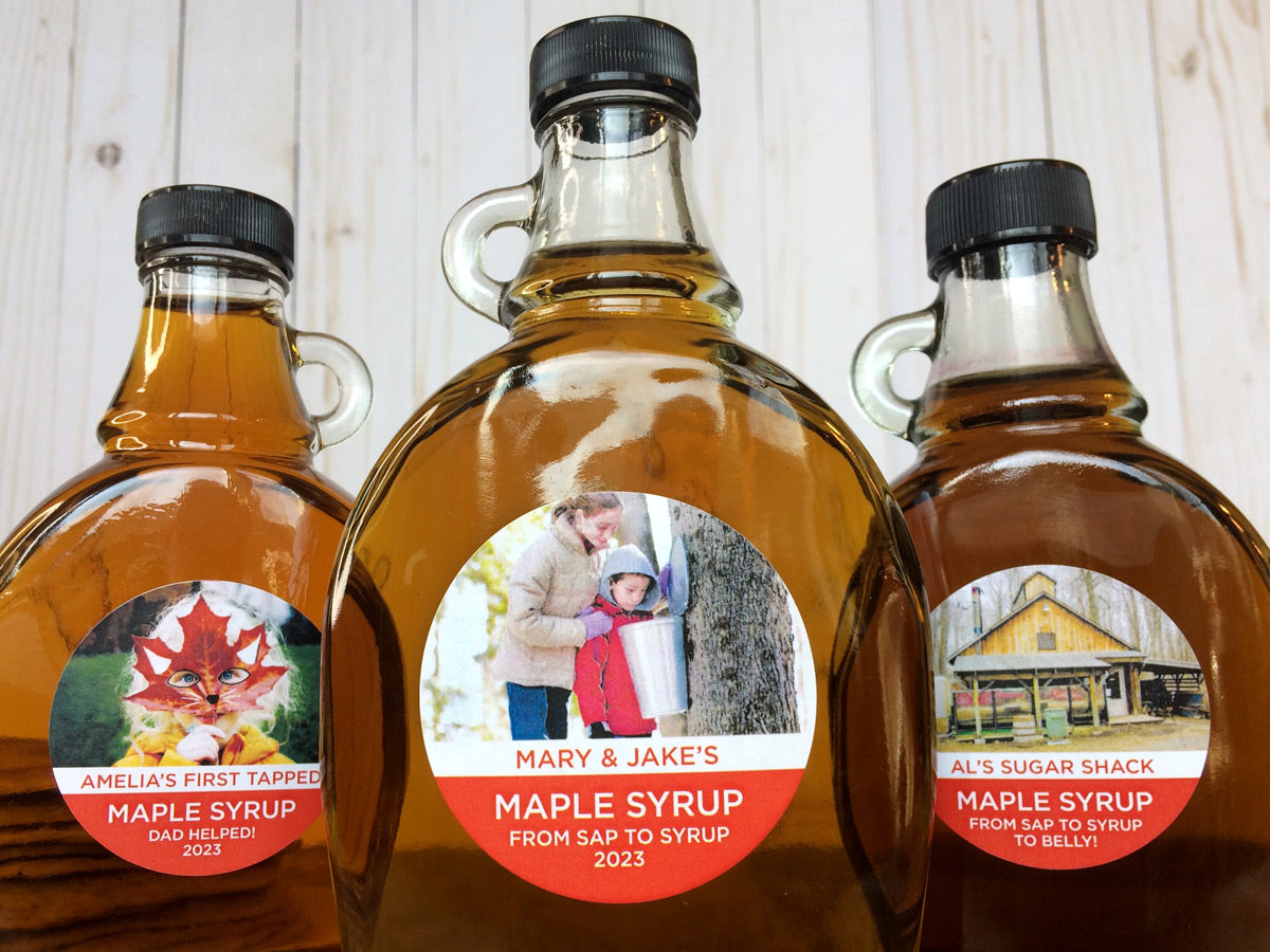 Custom Provide Your Own Photo Maple Syrup Labels | CanningCrafts.com