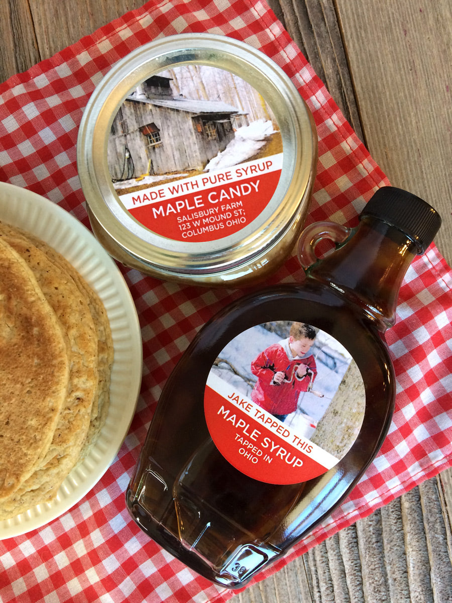 Custom Provide Your Own Photo Maple Syrup & Candy Labels | CanningCrafts.com