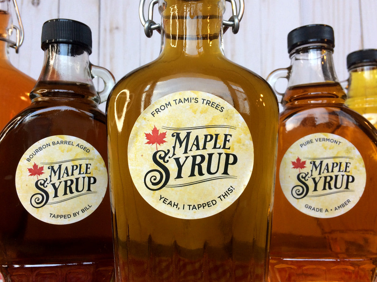 Syrup Labels Custom Vintage Legacy Maple Syrup Labels for home-based maple sugarers ...