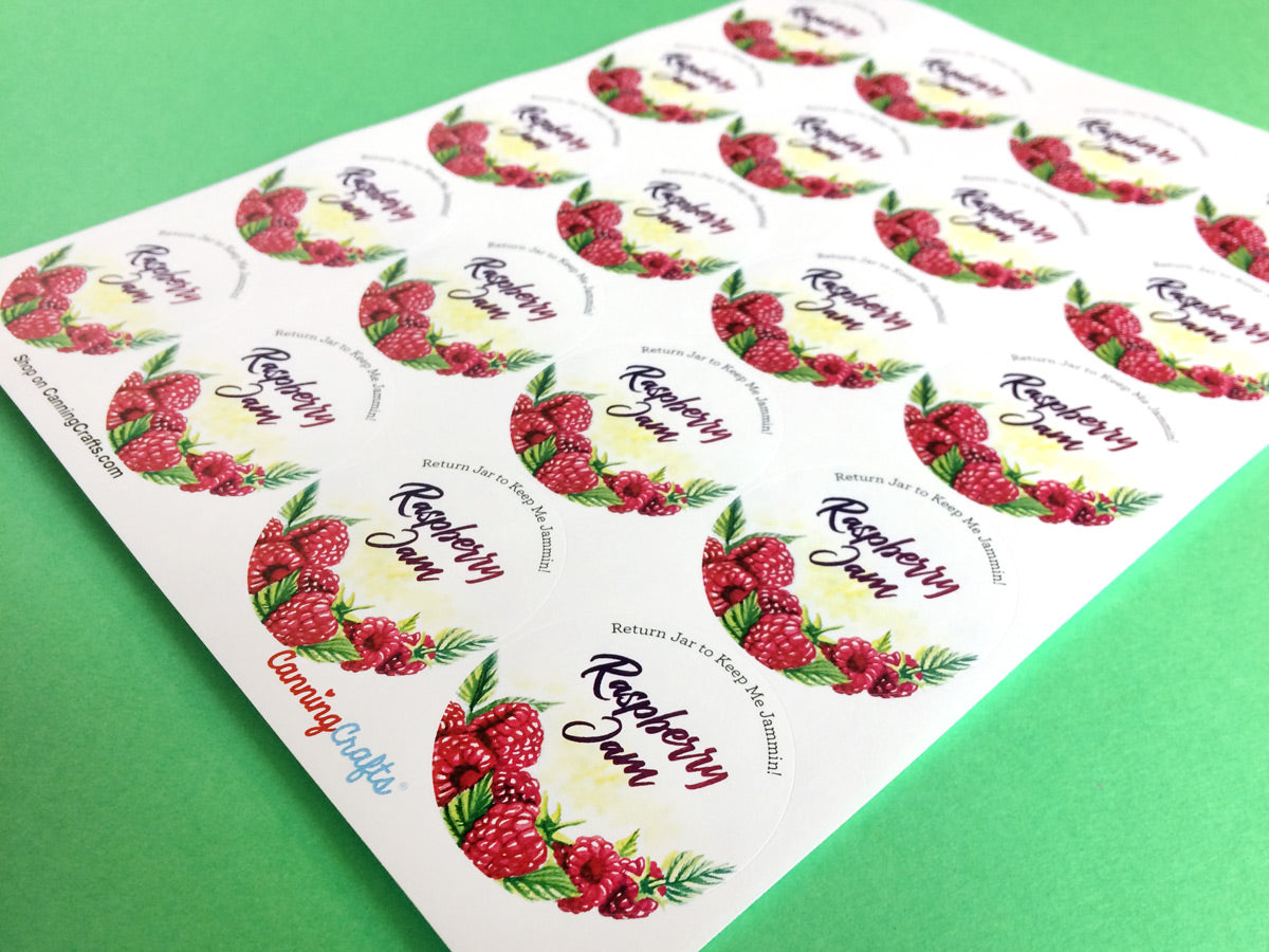 Raspberry Label Color Custom Watercolor Raspberry Canning Labels for jam, jelly, preserves ...