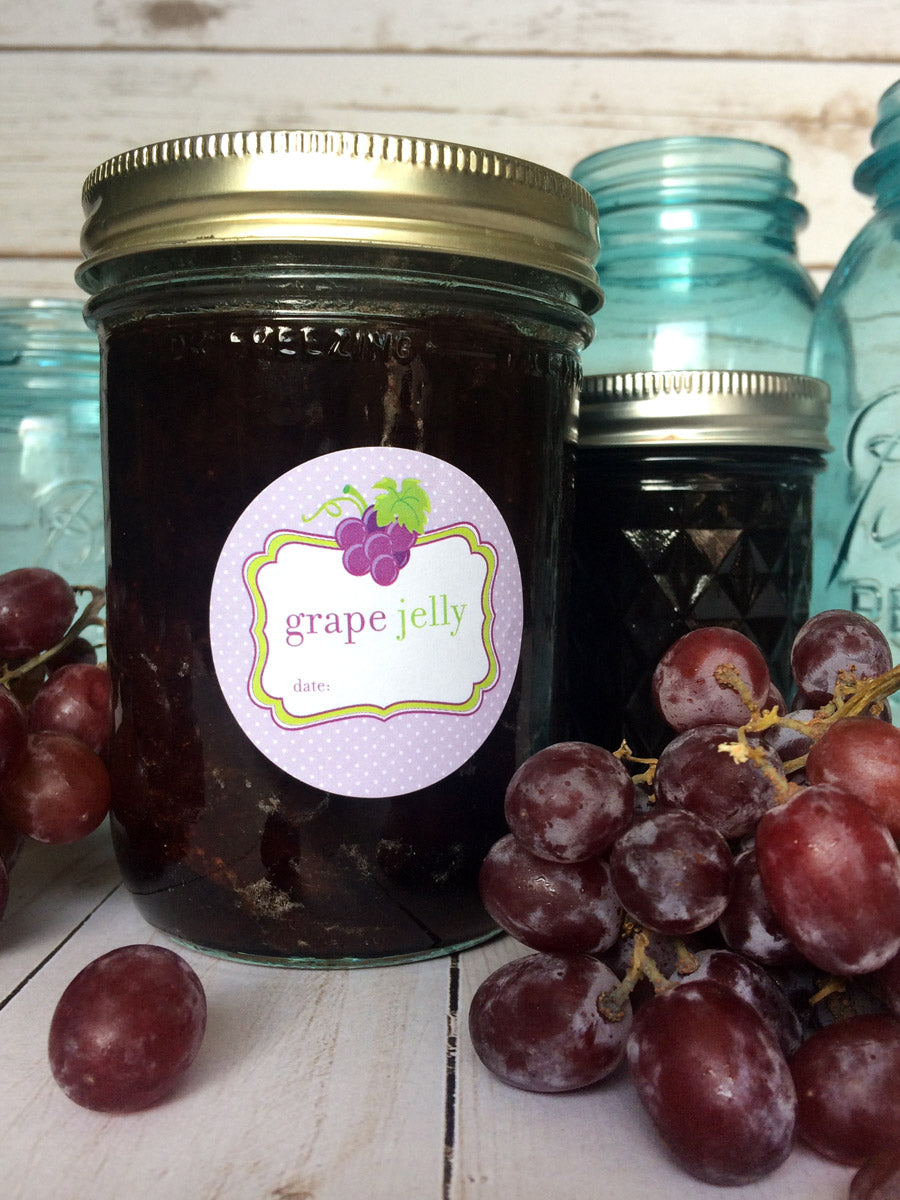 Cute Grape Jelly Canning Labels | CanningCrafts.com