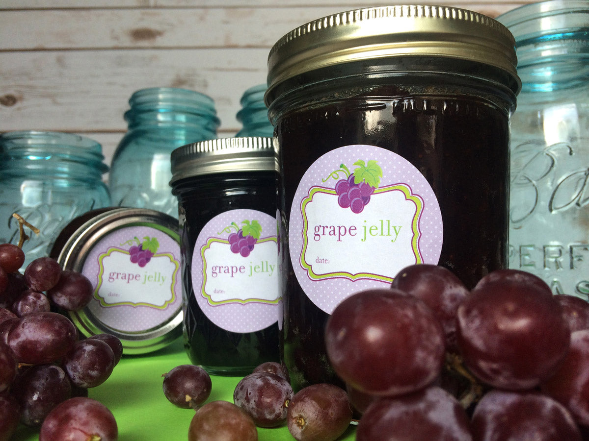 Cute Grape Jelly Canning Labels | CanningCrafts.com