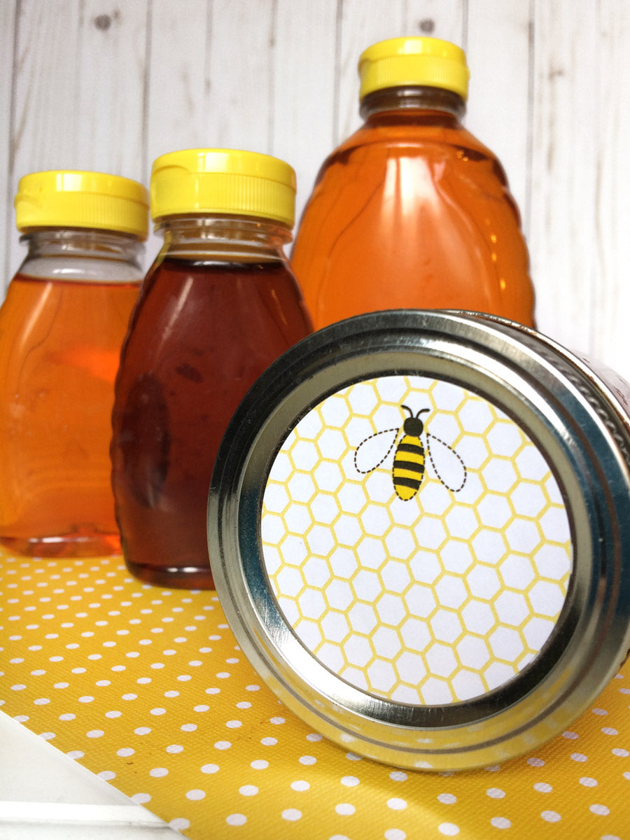 Cute Honey Bee Canning Label | CanningCrafts.com