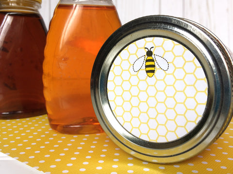 Cute Honey Bee Canning Label | CanningCrafts.com