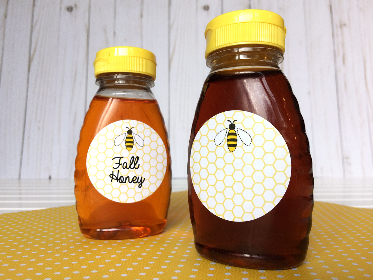Cute Honey Bee Bottle Label | CanningCrafts.com