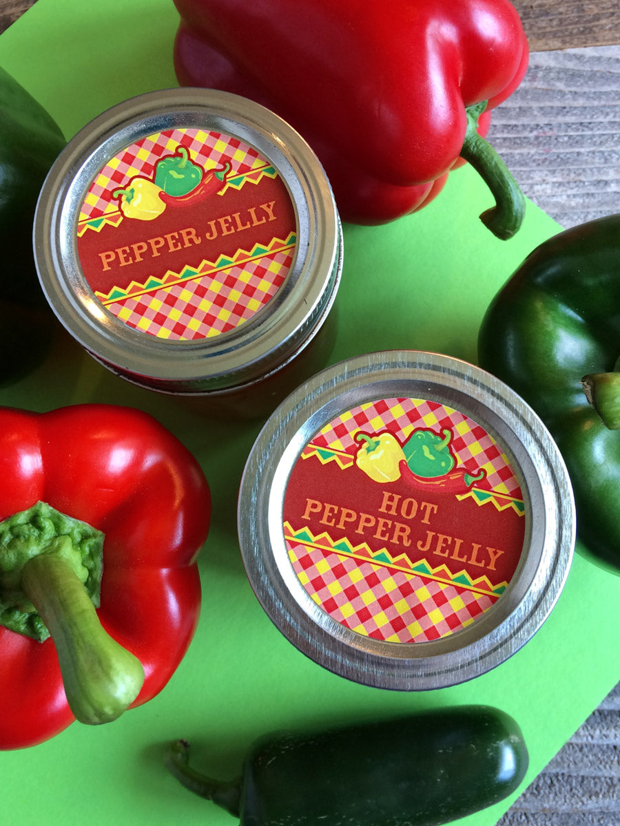 Fiesta Hot Pepper Jelly Mason Canning Jar Labels | CanningCrafts.com