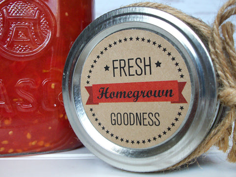 Kraft Fresh Homegrown Goodness Canning Labels | CanningCrafts.com