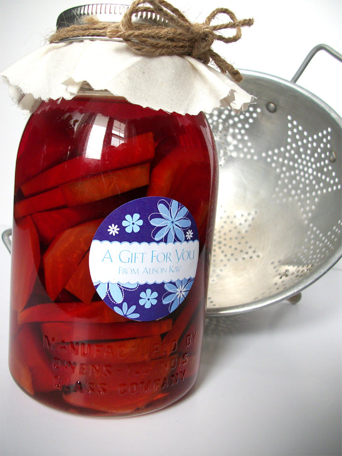 Custom Gift Flower Canning Labels | CanningCrafts.com