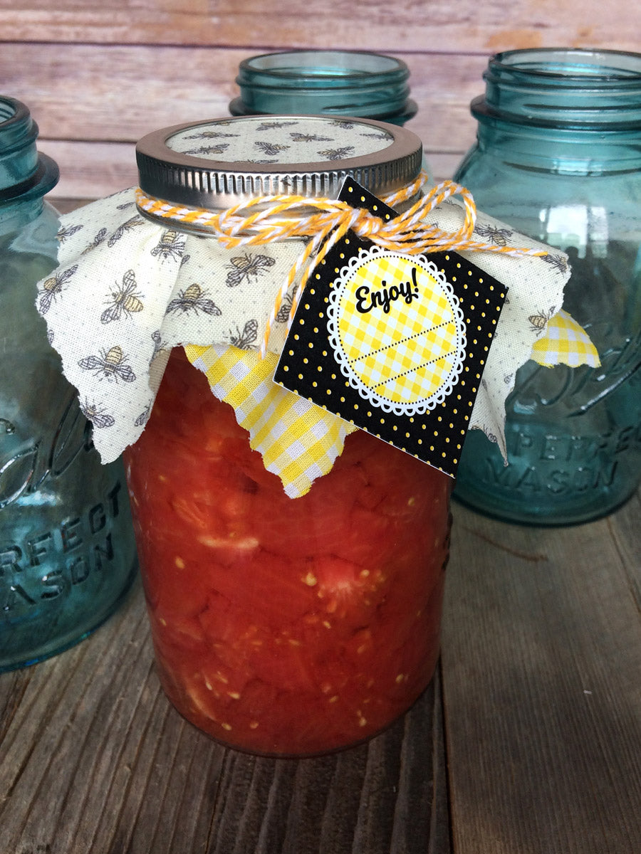 Gingham Honey Bee Jam Jar Decoration Kit for mason canning jar gifts –  CanningCrafts