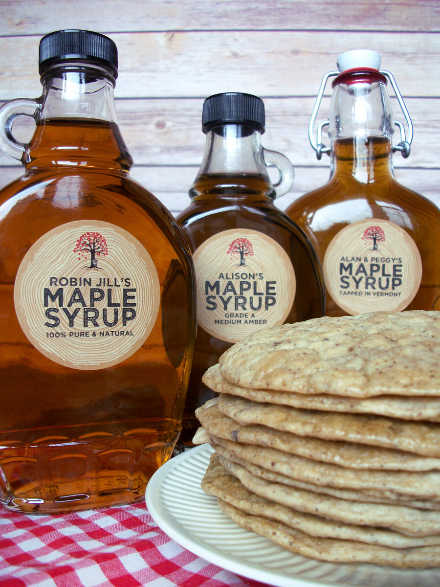 Custom Kraft Harvest Time Maple Syrup Labels | CanningCrafts.com