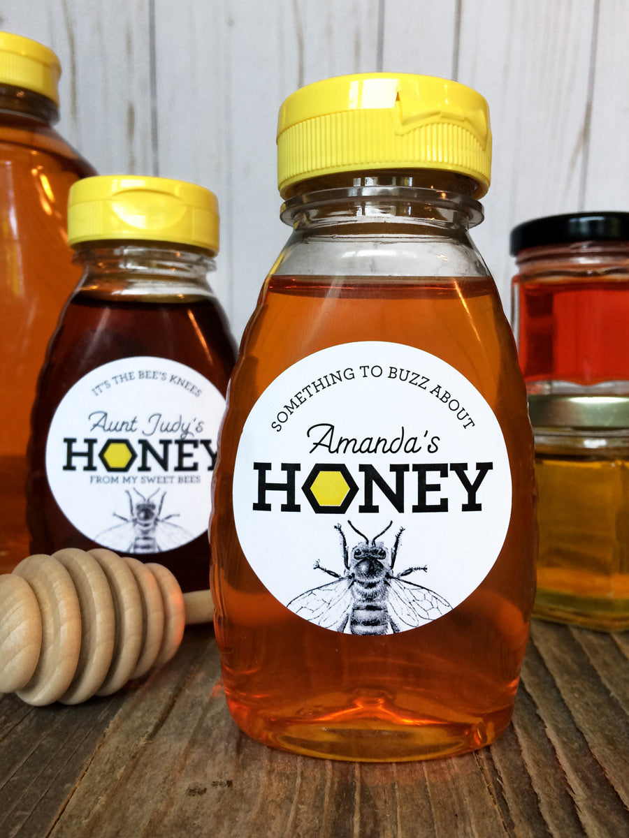 Custom Honeycomb Honey Labels for backyard beekeepers | CanningCrafts.com