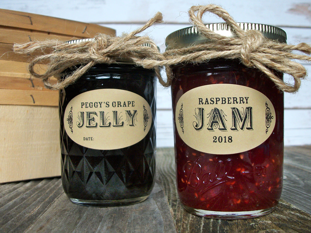 Customizable Canning Labels Custom Kraft Oval Canning Labels for home canning fruits & vegetables ...
