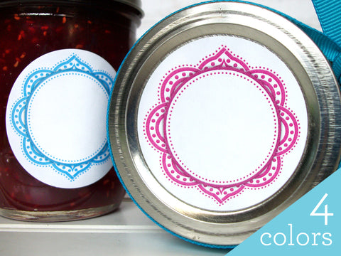 Mandala Canning Labels for home canned jam & jelly | CanningCrafts.com