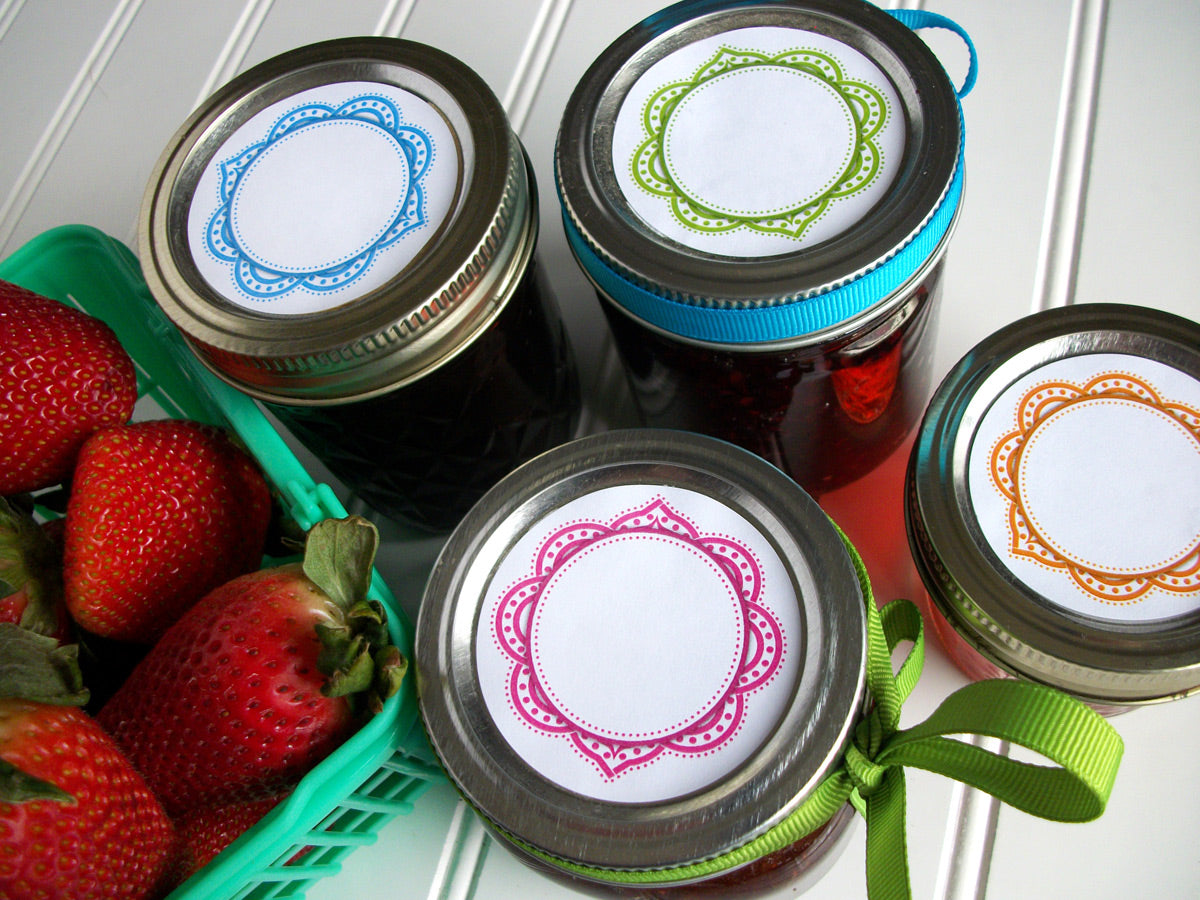 Mandala Canning Labels for home canning jam & jelly | CanningCrafts.com