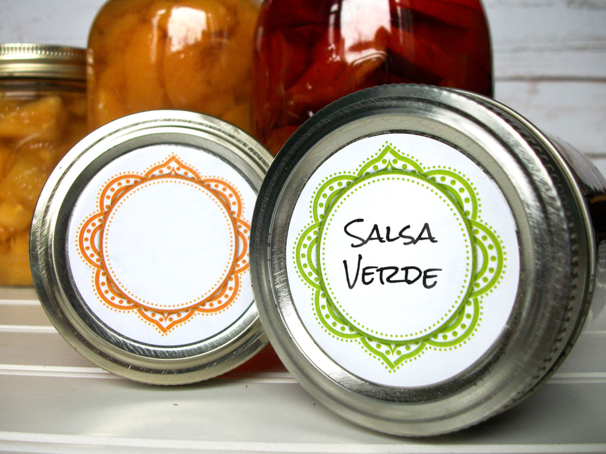 Mandala Canning Jar Labels for home canned jam & jelly | CanningCrafts.com