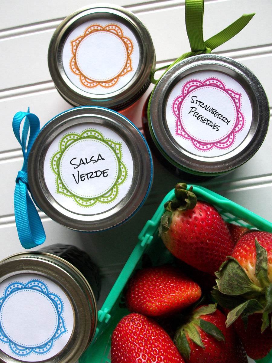 Mandala Canning Labels for home canned jam & jelly | CanningCrafts.com