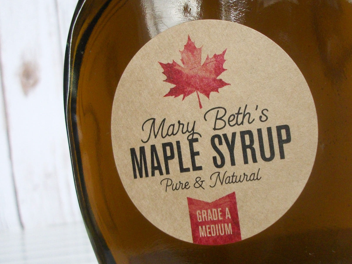 Custom Kraft Maple Syrup Bottle Labels for home-based maple sugarers – CanningCrafts custom-kraft-maple-syrup-bottle-labels-for-home-based-maple-sugarers-canningcrafts
