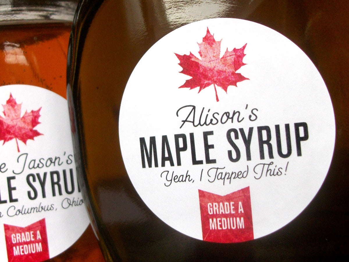 Syrup Labels Custom Maple Syrup Bottle Labels for home-based maple sugarers ...