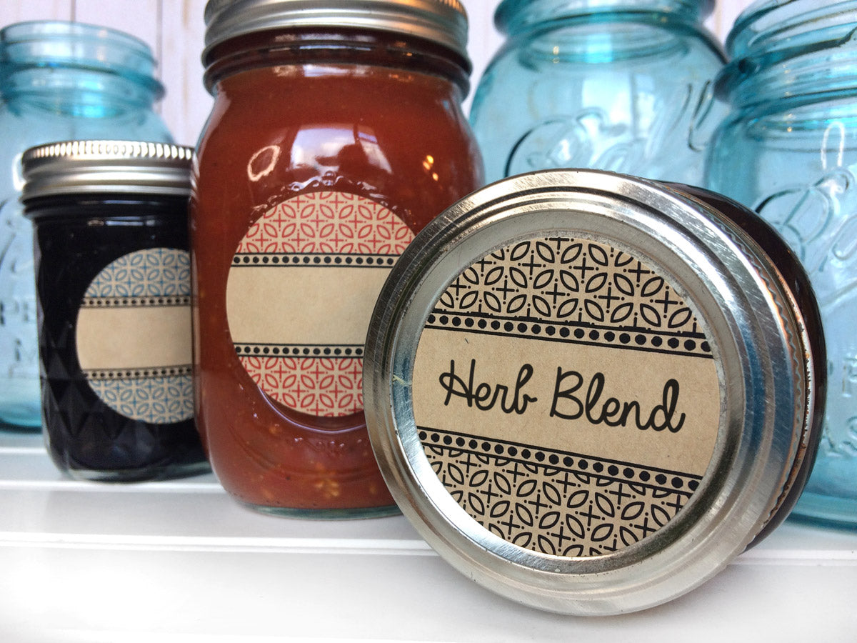 Canning label size charts for regular & wide mouth mason jars