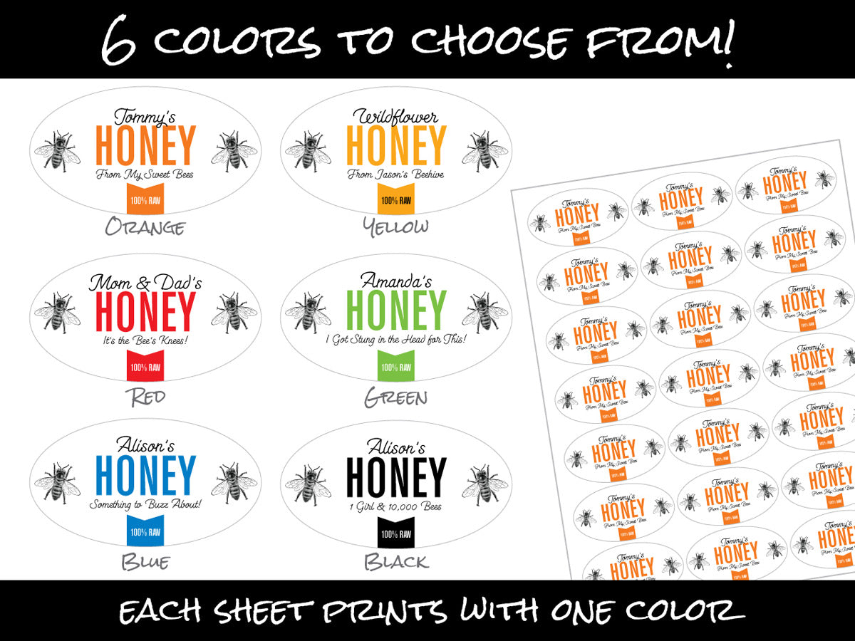 Custom Colorful Oval Honey Jar Labels printed for backyard beekeepers – CanningCrafts custom-colorful-oval-honey-jar-labels-printed-for-backyard-beekeepers-canningcrafts