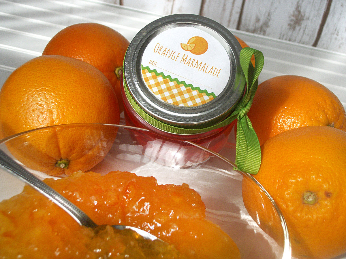 Orange Marmalade Canning Jar Labels | CanningCrafts.com