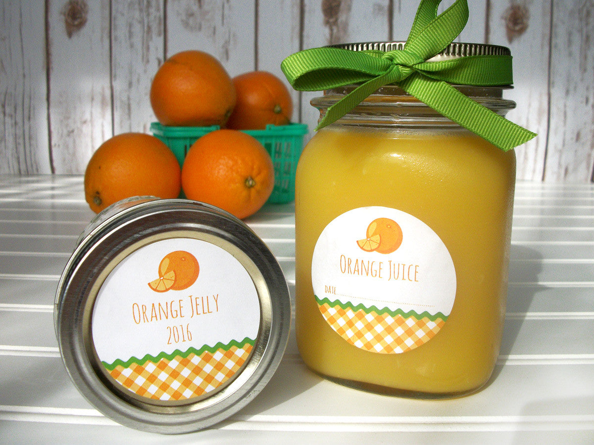 Orange Jelly Canning Labels | CanningCrafts.com