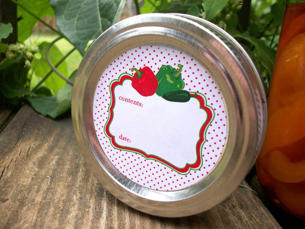 Cute Pepper Canning Jar Labels | CanningCrafts.com